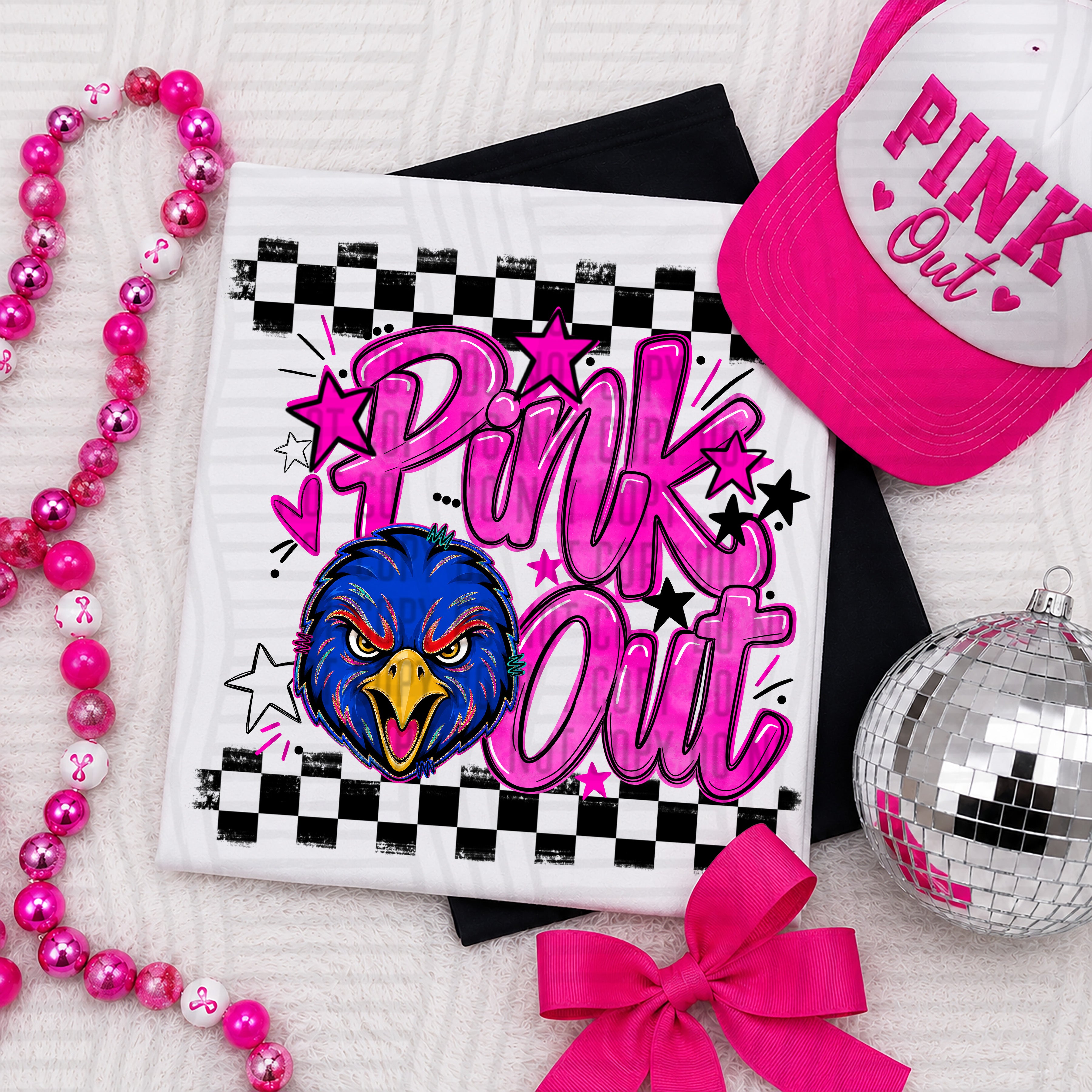 Pink Out Mascots CC Thunderhawks design