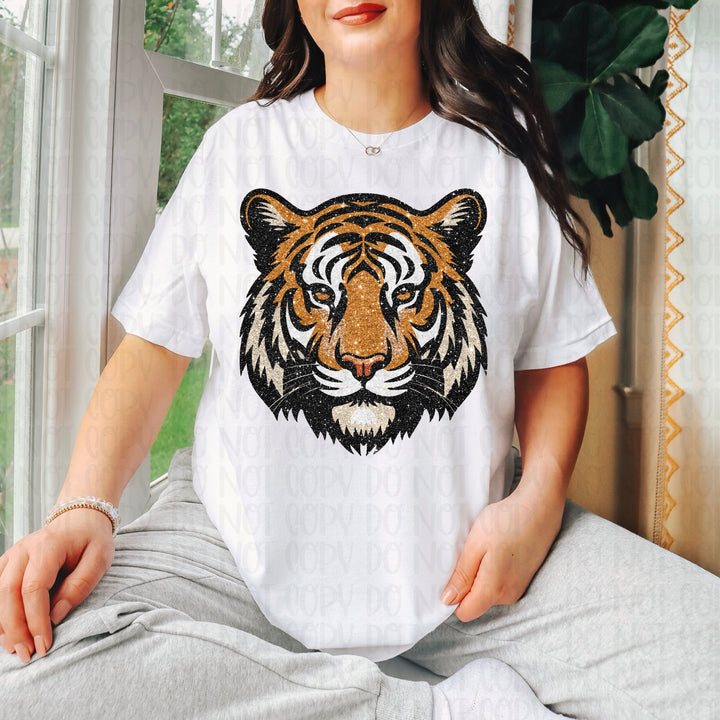 TIGER HEAD GLITTER MASCOT