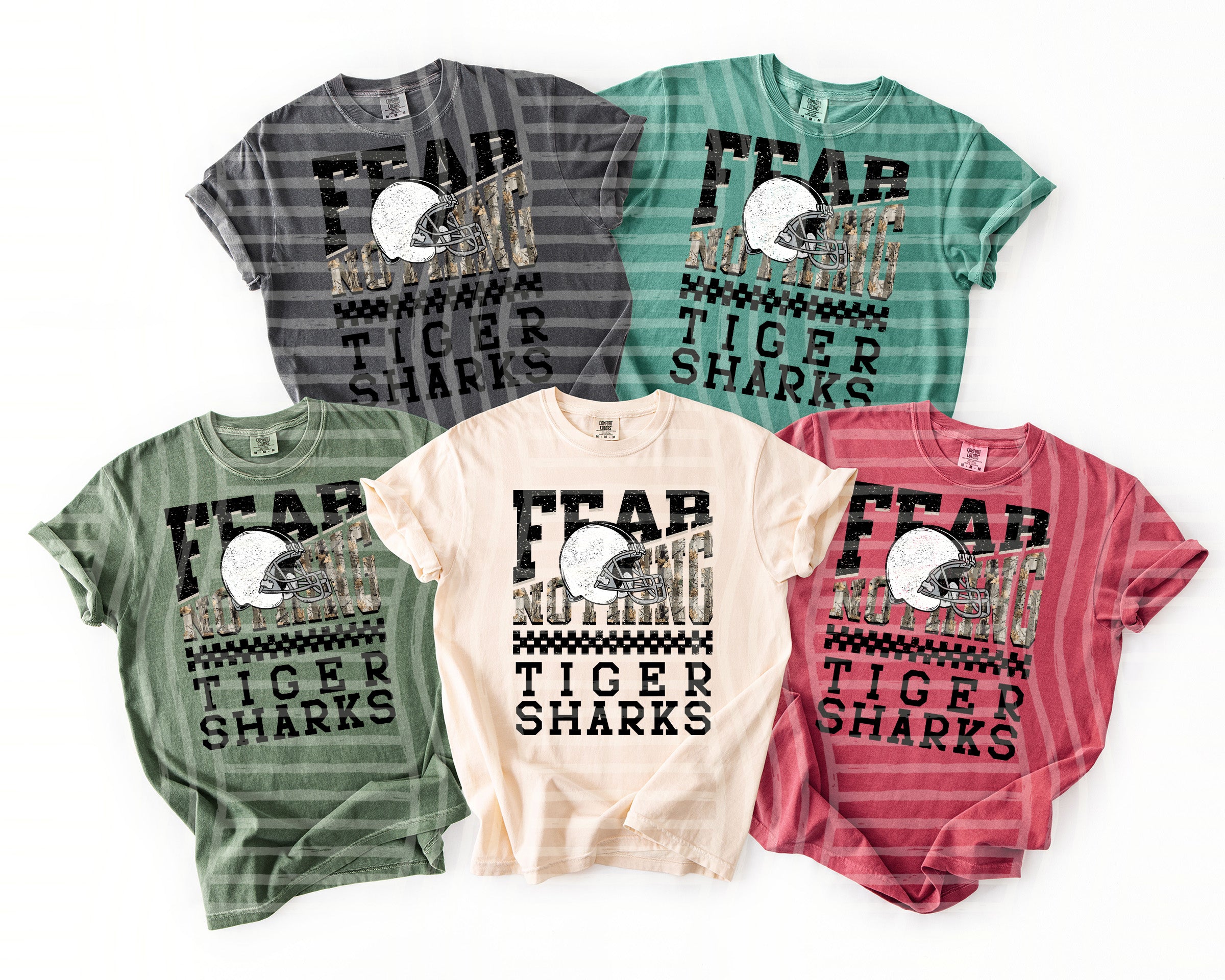 Fear Nothing Mascots Tiger Sharks design