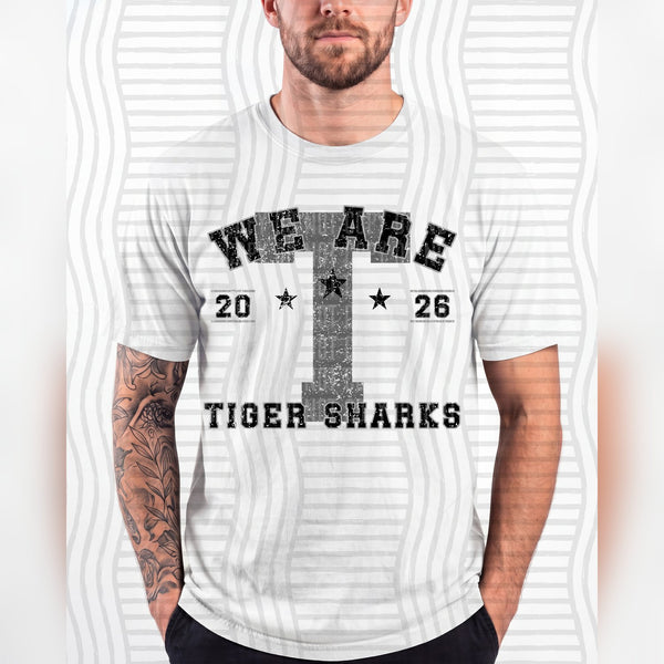 Varsity Initials Mascots Tiger Sharks design