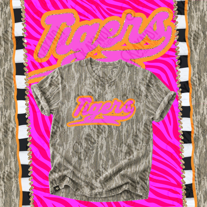 Prism Script Mascot Light Wash Camo Tee