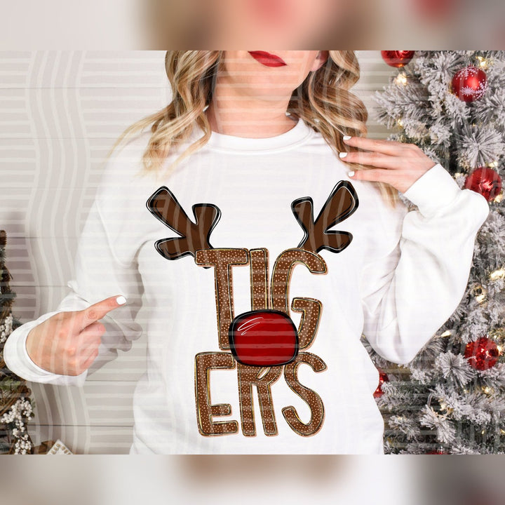 Tigers Deer Antler Mascots DTF transfer
