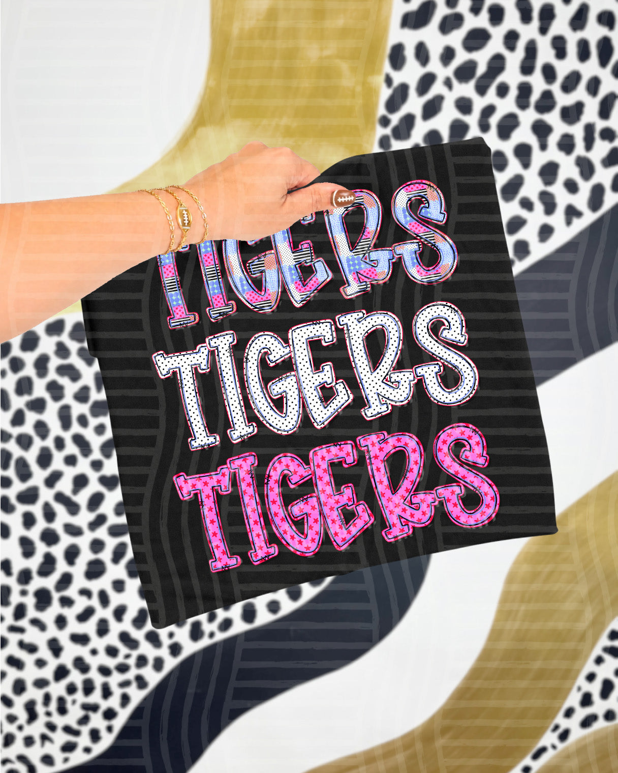 Dolly Tri Stacked Mascots Tigers design