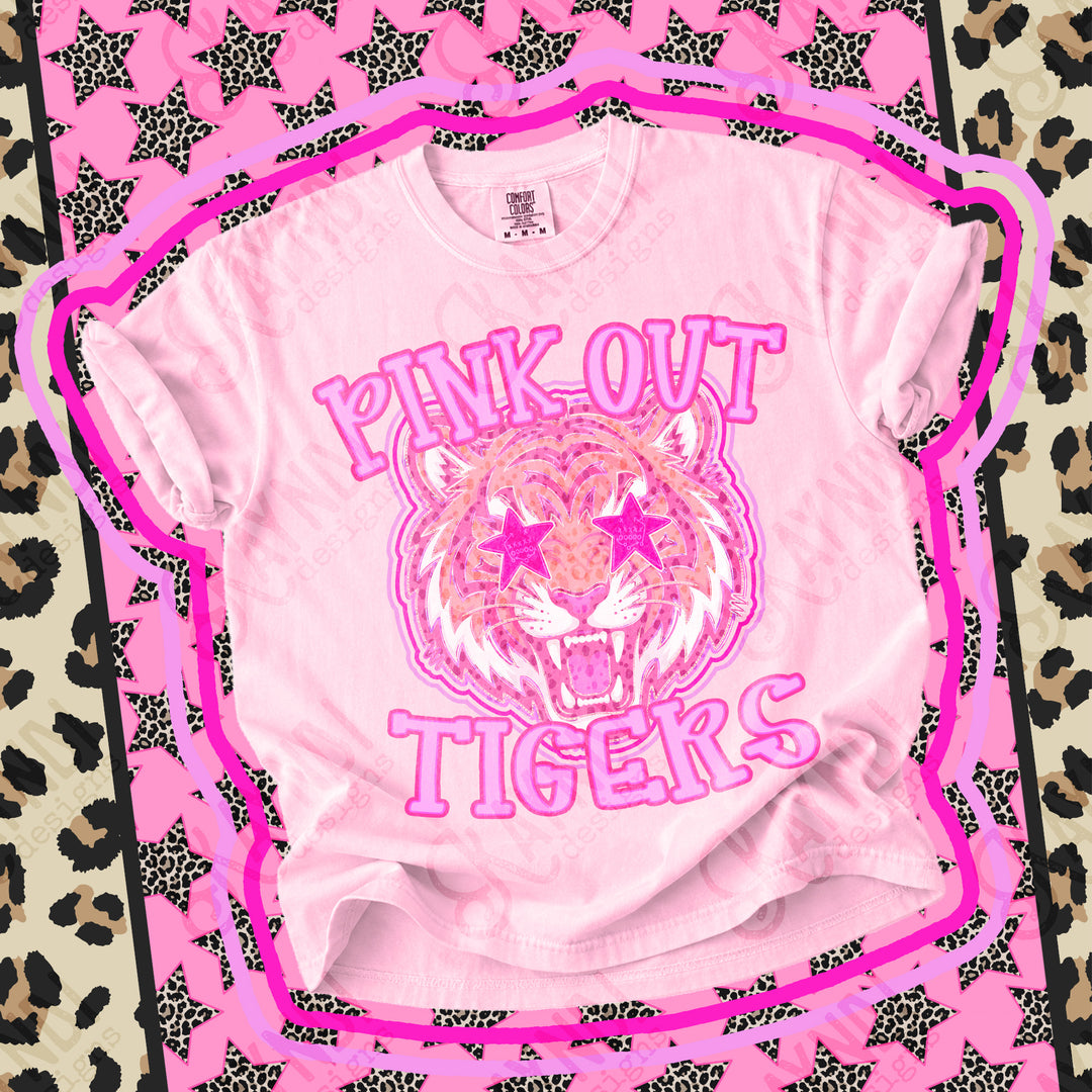 Pink Out Mascots – Completed Tee