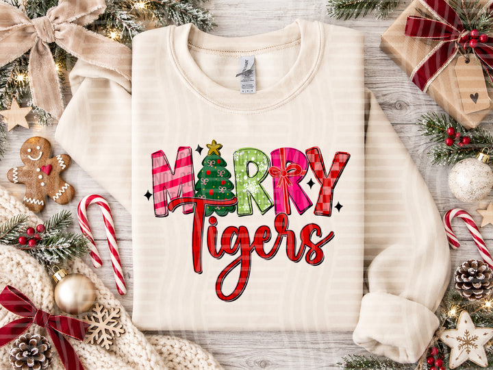 Tigers Merry mascot DTF transfer