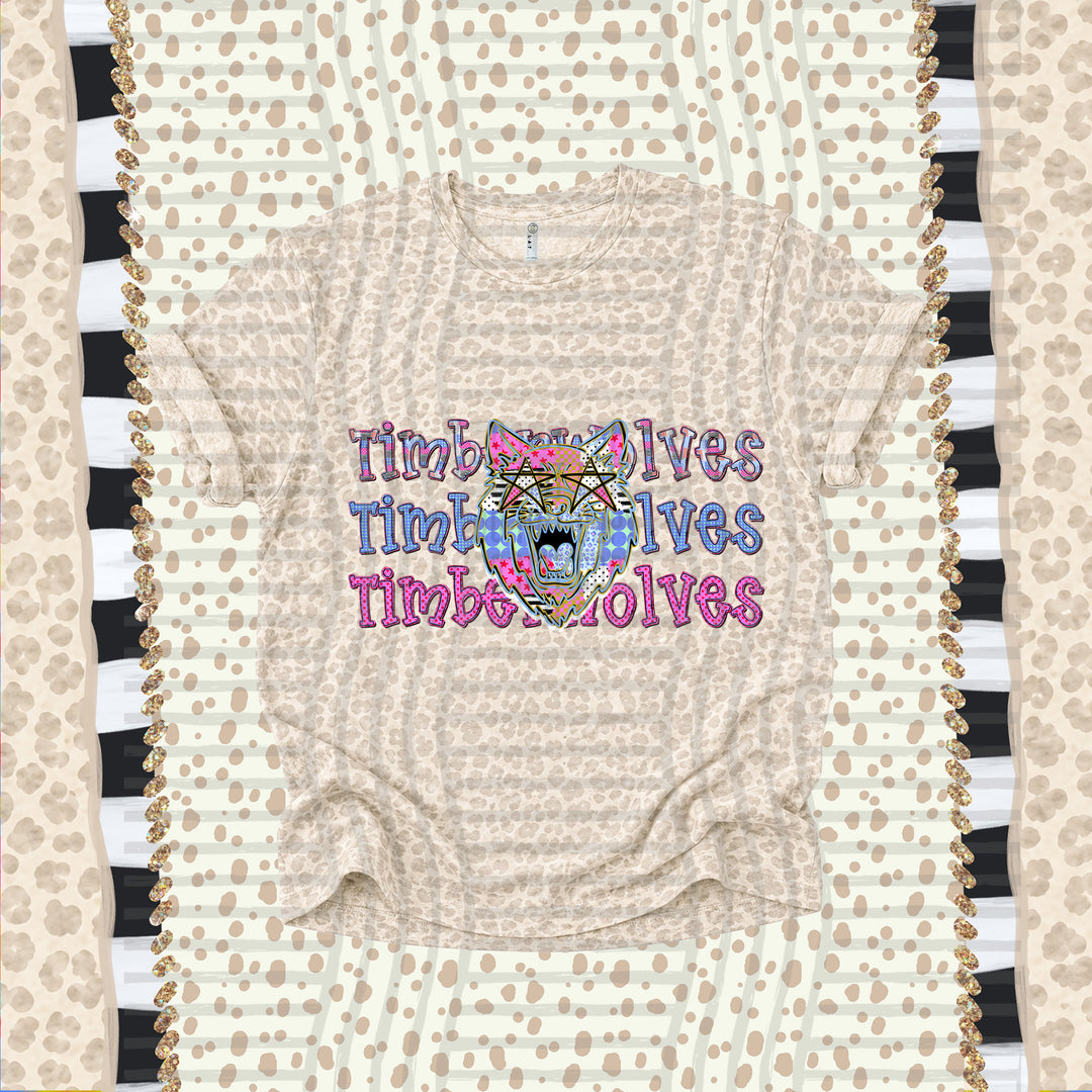 Timberwolves Dolly Doodle mascot DTF transfer
