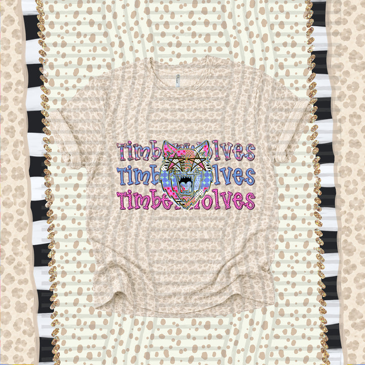 Timberwolves Dolly Doodle mascot DTF transfer