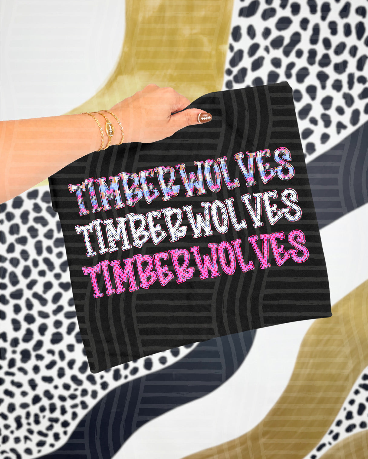 Dolly Tri Stacked Mascots Timberwolves design