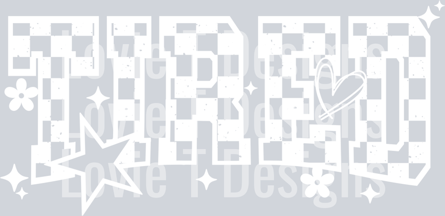 Tired single color white checker