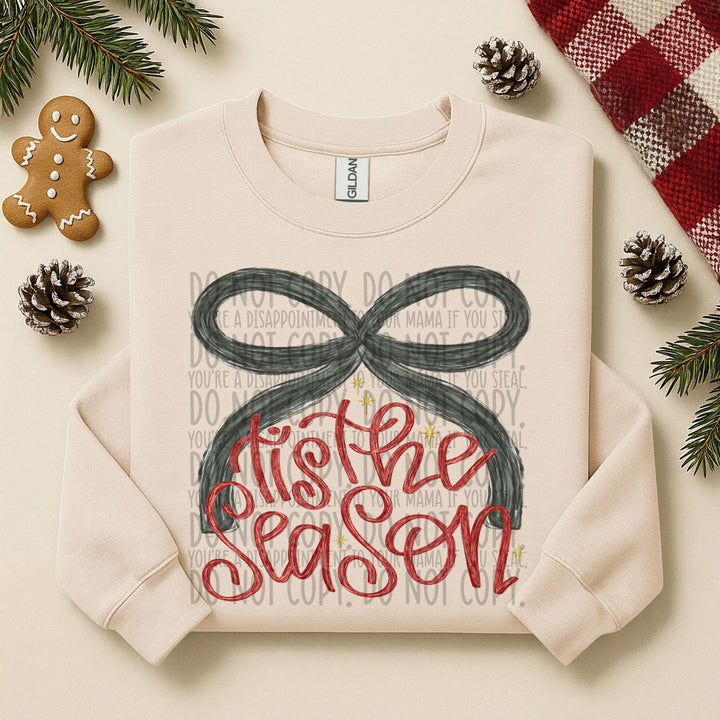 TIS THE SEASON BOW MESSY BRUSH