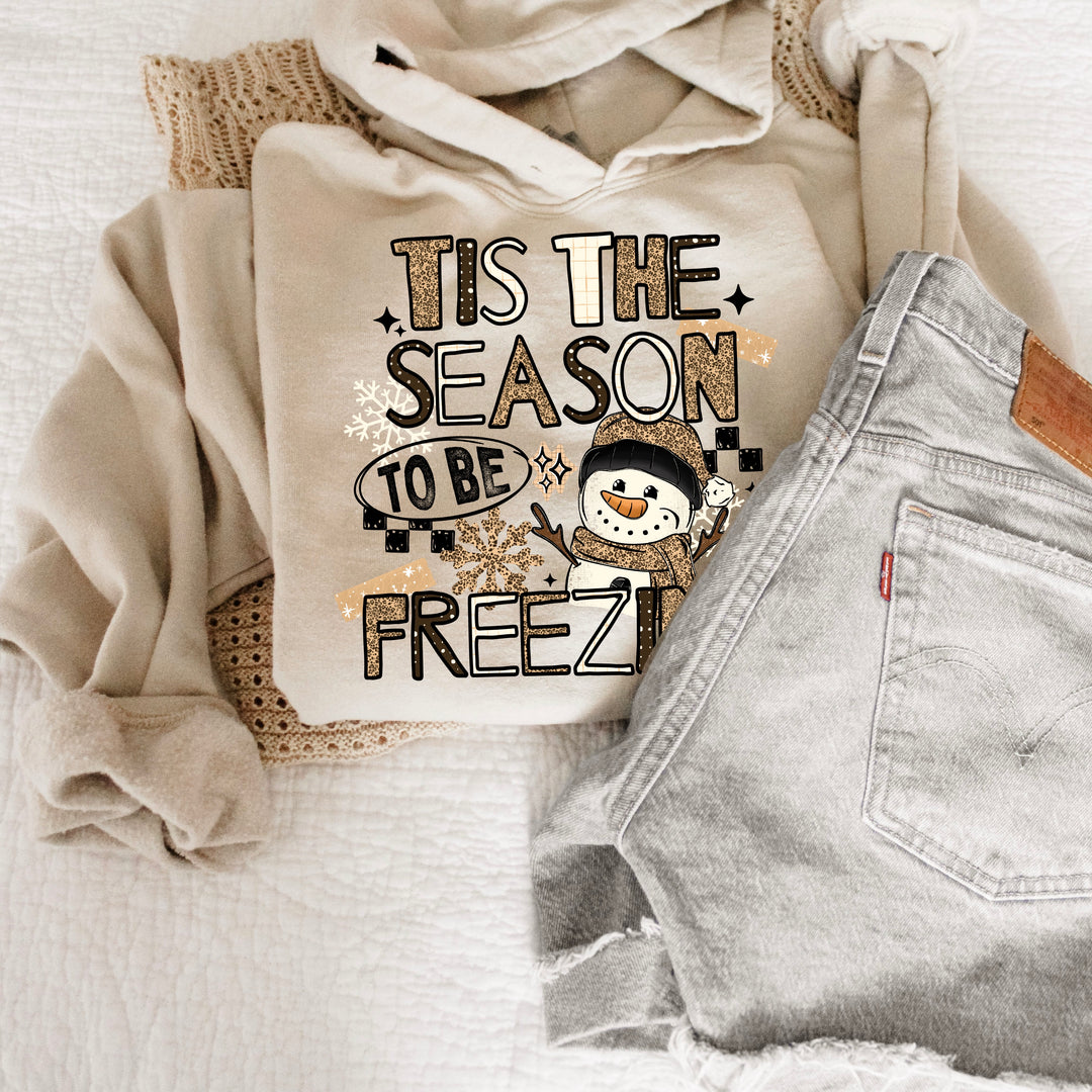 Tis the Season to Be Freezing Snowman DTF transfer – mockup