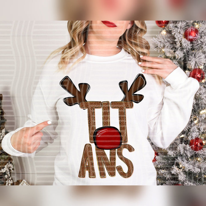Titans Deer Antler Mascots DTF transfer