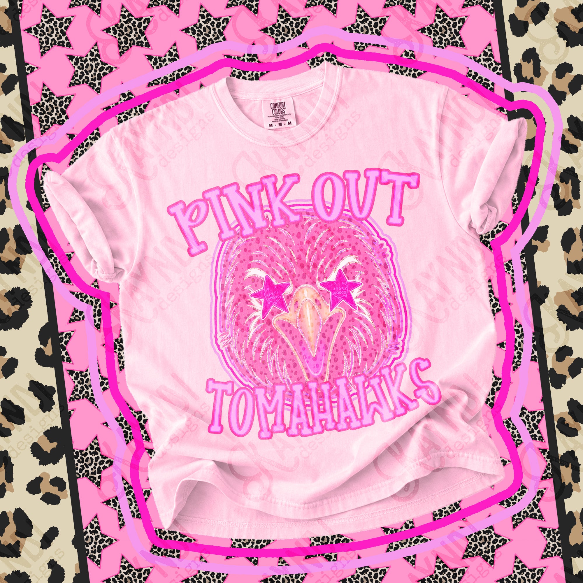 Pink Out Mascots Tomahawks 2 mockup