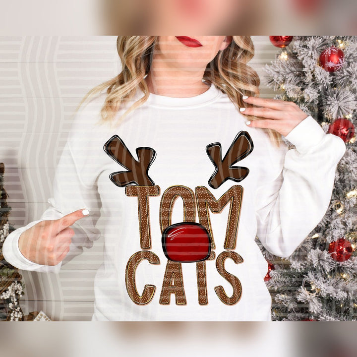 Tomcats Deer Antler Mascots DTF transfer