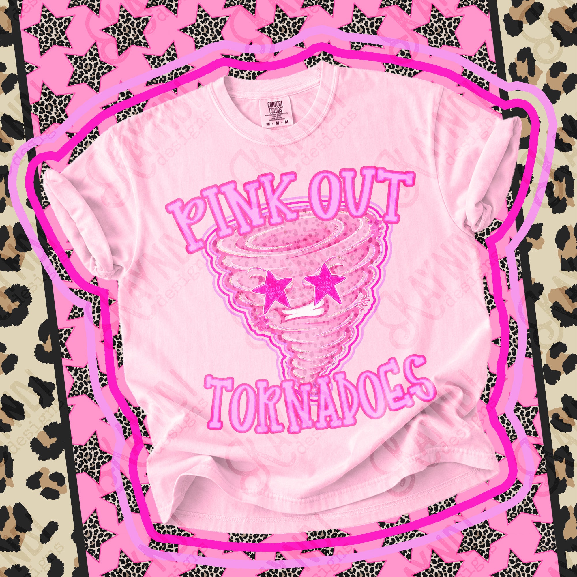Pink Out Mascots Tornadoes mockup
