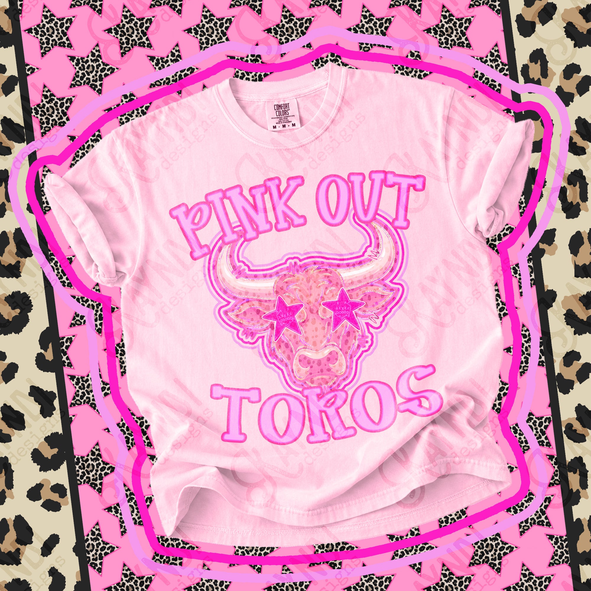 Pink Out Mascots Toros 3 mockup