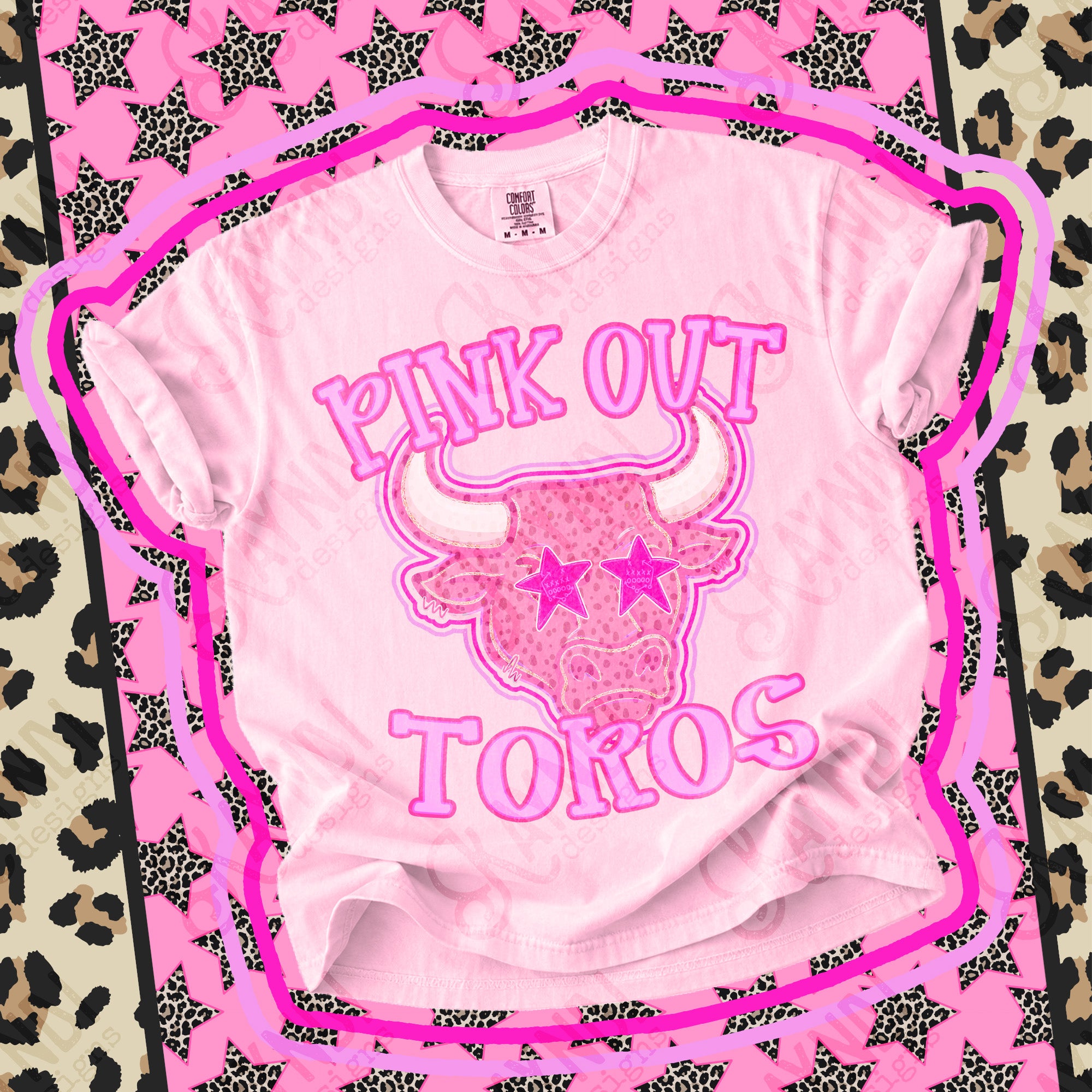 Pink Out Mascots Toros 4 mockup