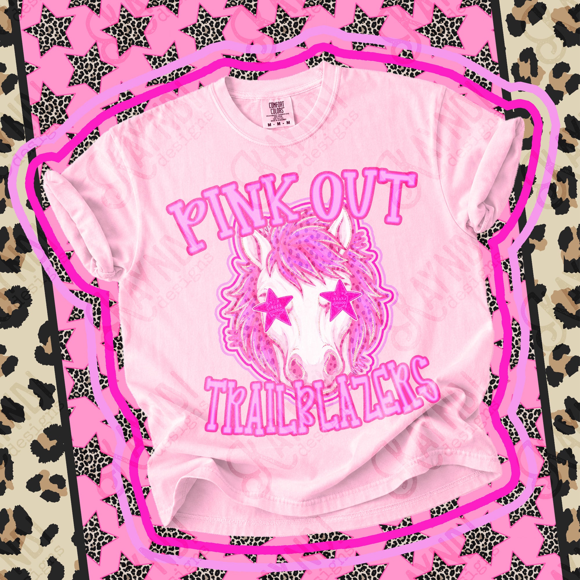 Pink Out Mascots Trailblazers 2 mockup