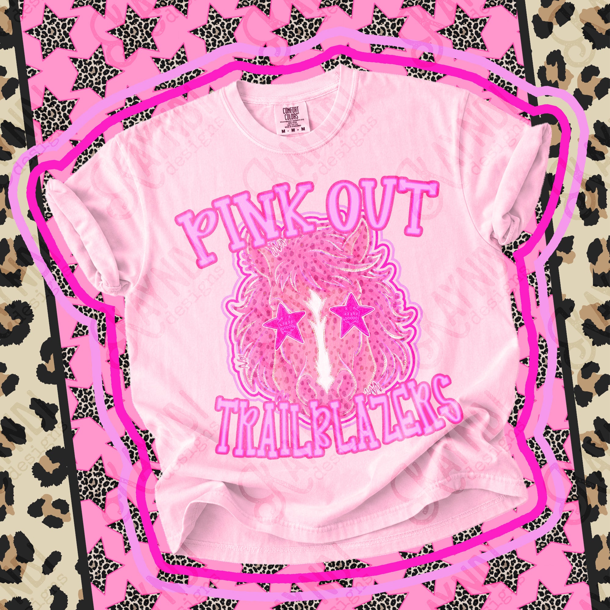 Pink Out Mascots Trailblazers 3 mockup