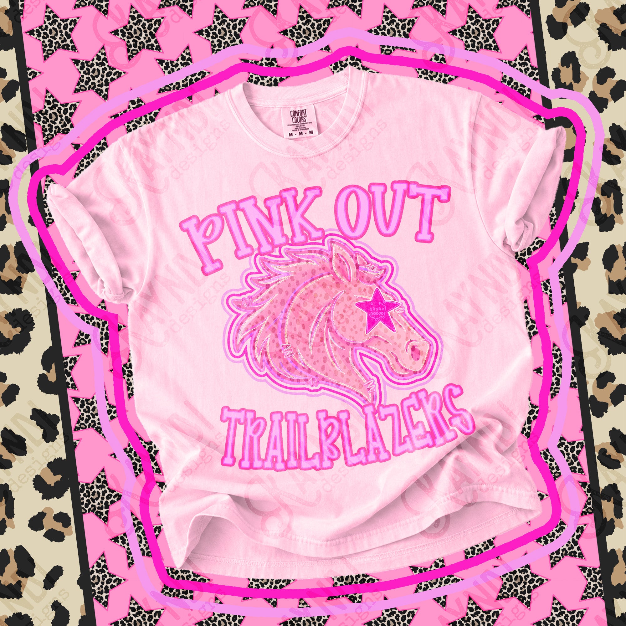 Pink Out Mascots Trailblazers 6 mockup