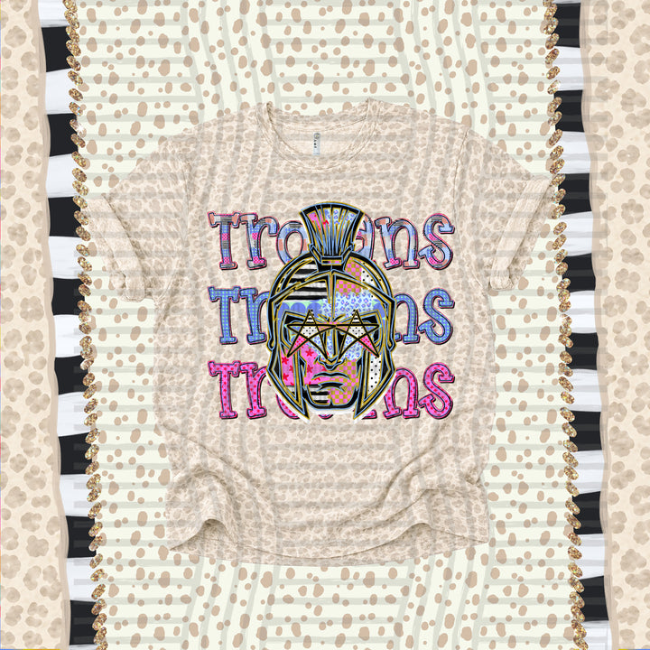 Trojans Dolly Doodle mascot DTF transfer