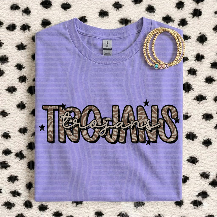 Trojans Zebra Mascots DTF transfer