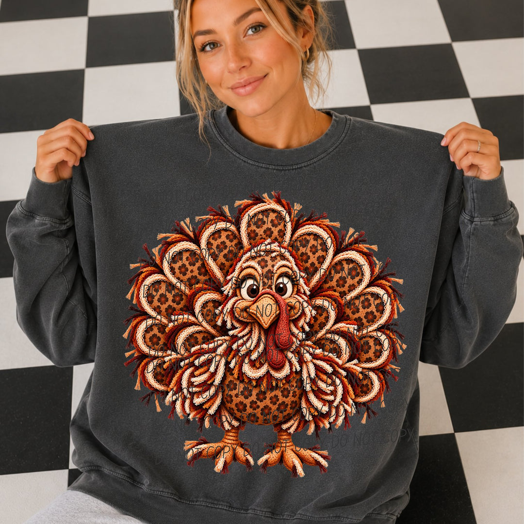 Turkey Leopard DTF transfer mockup