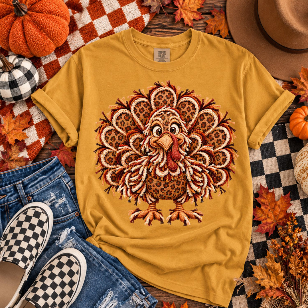 Turkey Leopard DTF transfer mockup 3