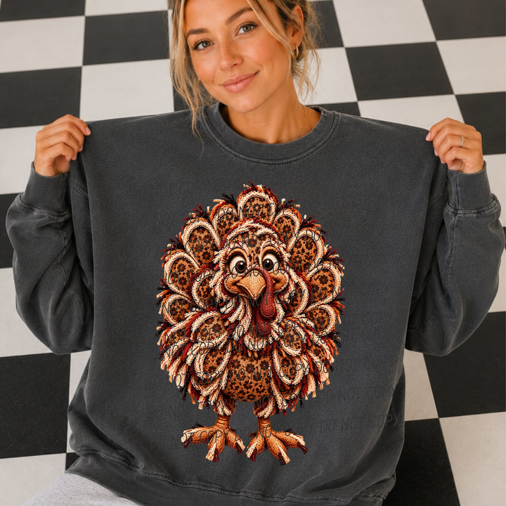 Turkey Silly Leopard DTF transfer mockup