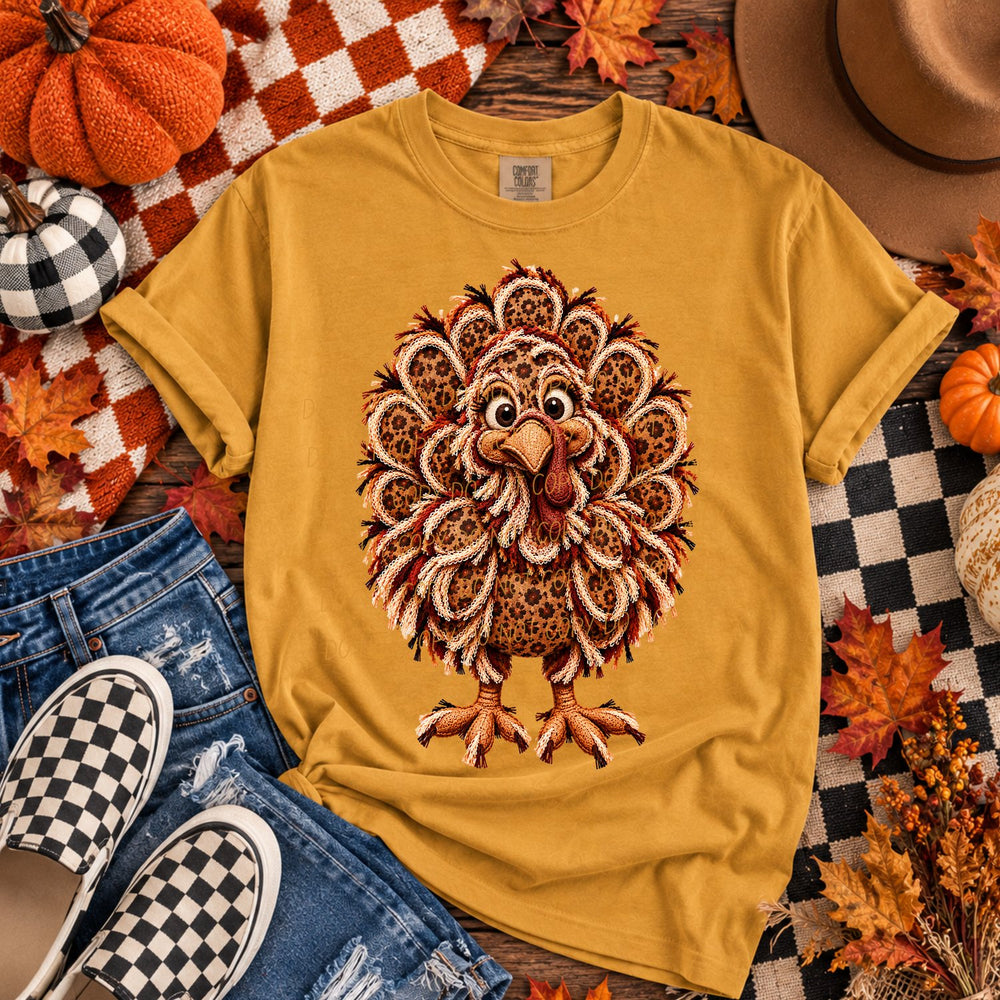 Turkey Silly Leopard DTF transfer mockup 2