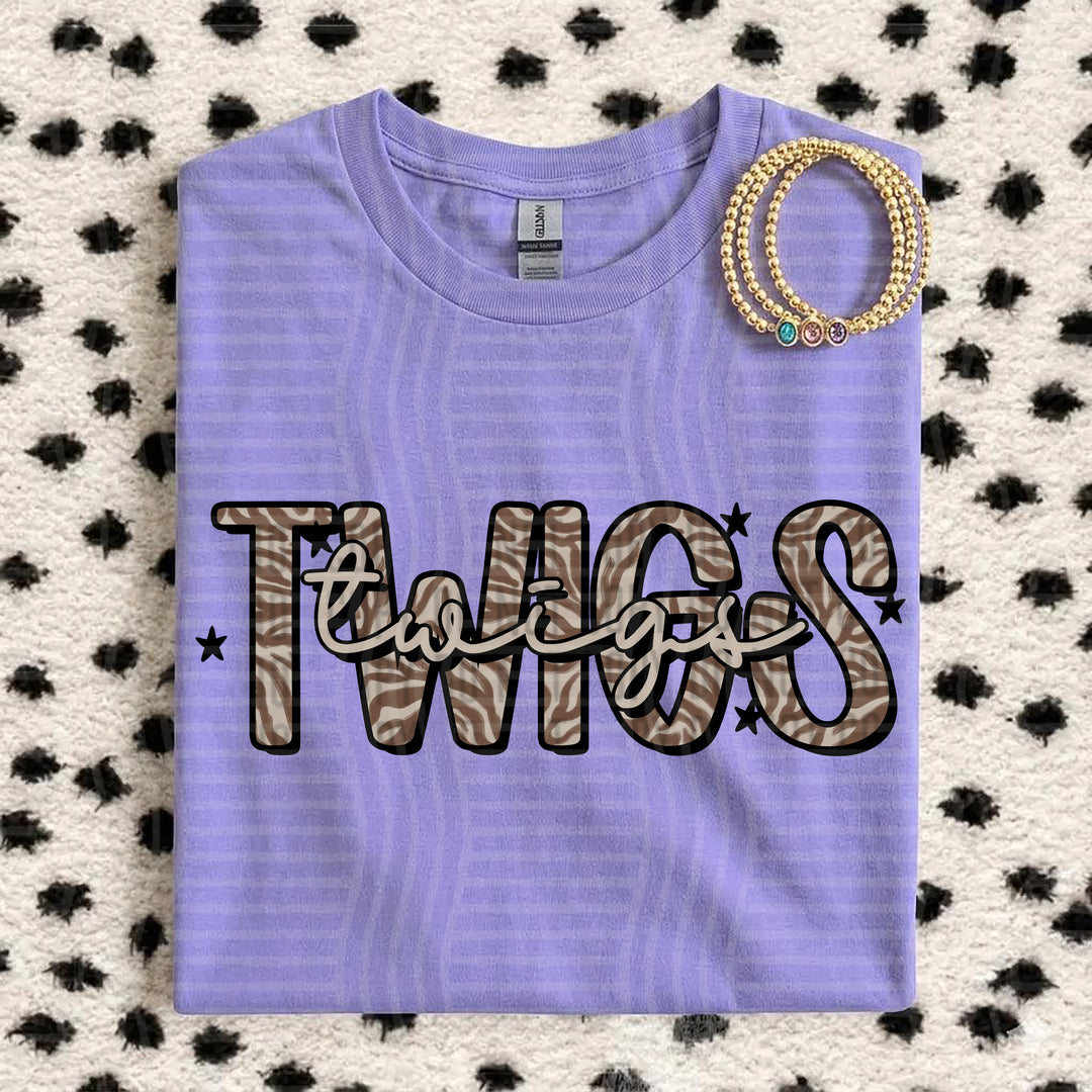 Twigs Zebra Mascots DTF transfer