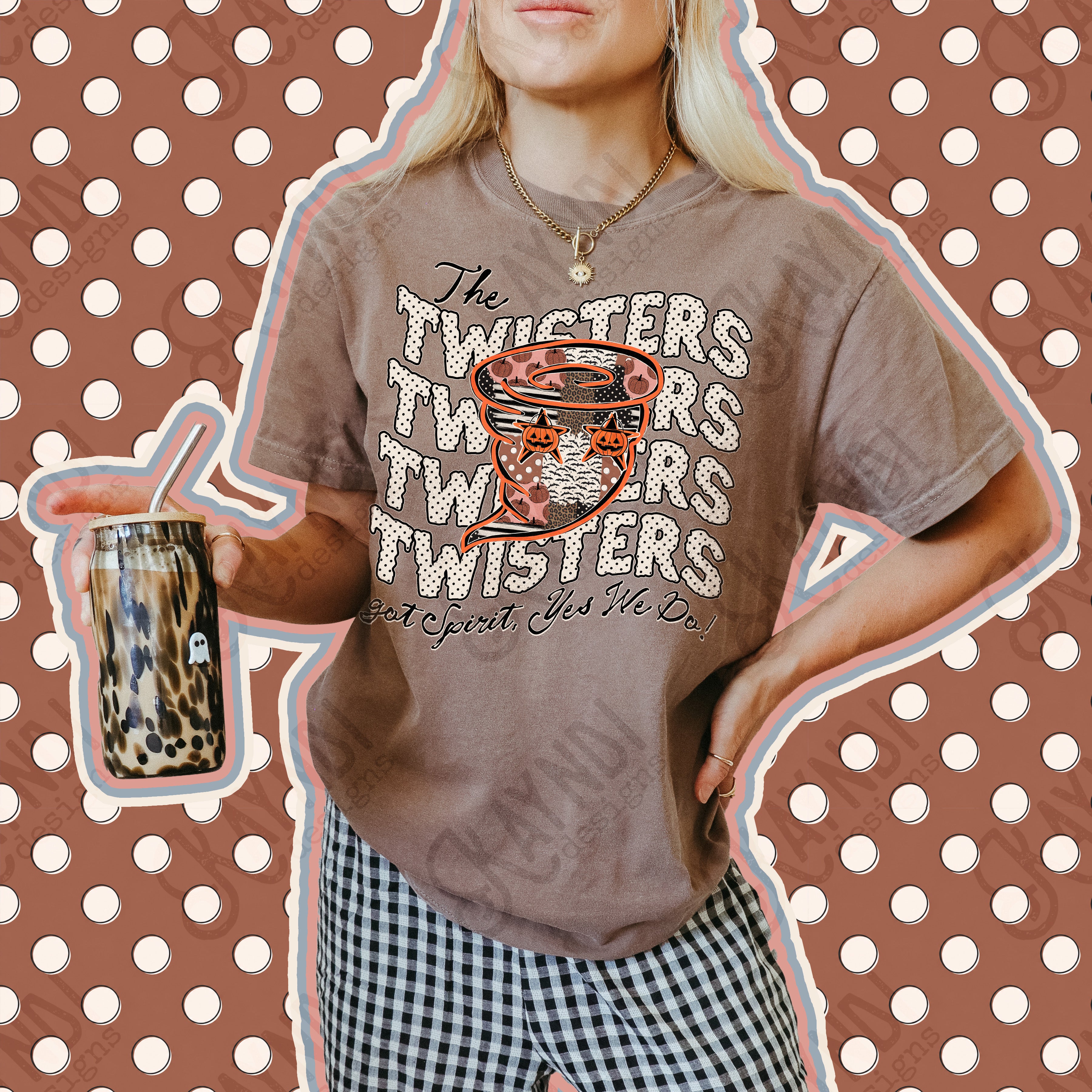 Patchwork Pumpkin Spirit Mascots Twisters design
