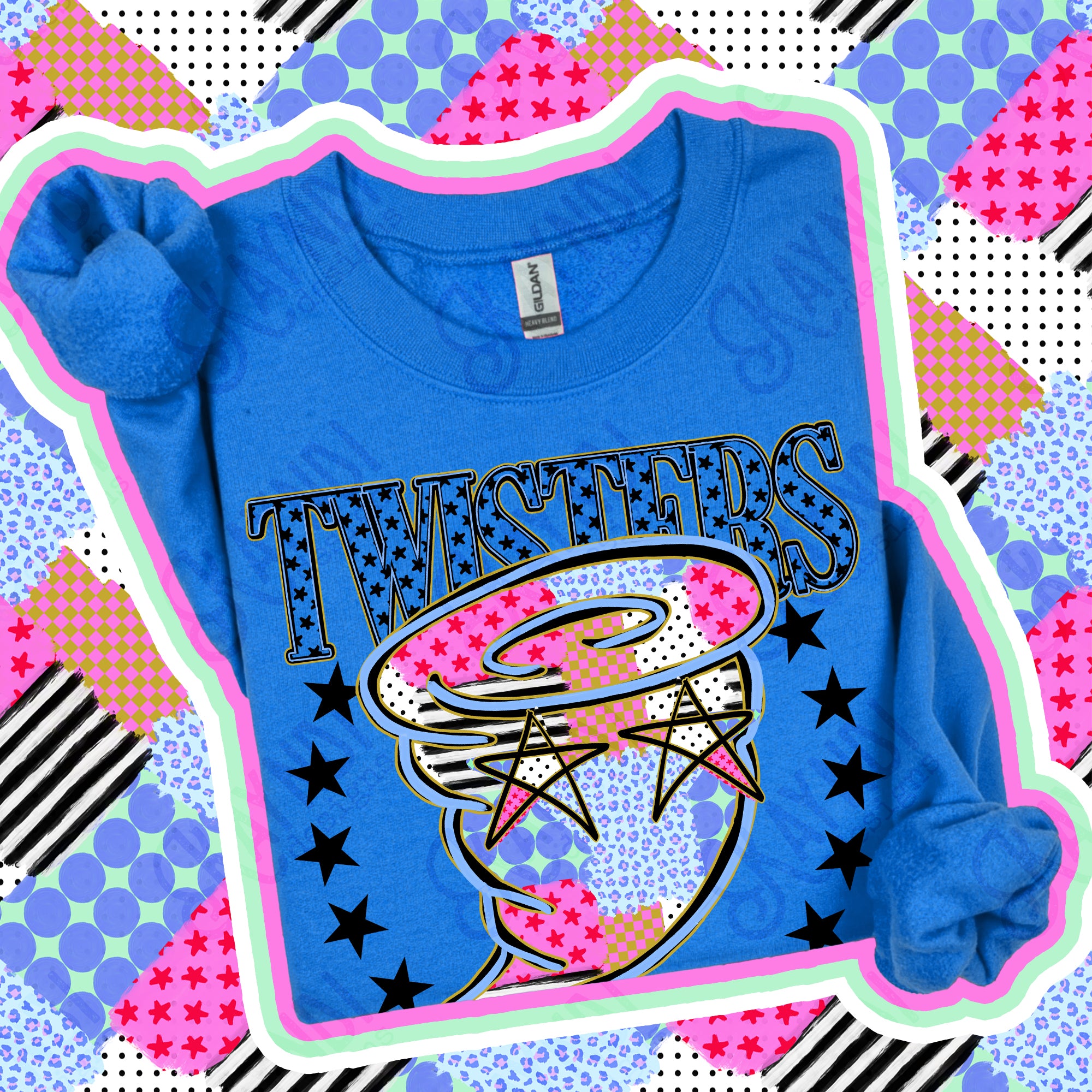 Patchwork Varsity Stars Mascots Twisters design