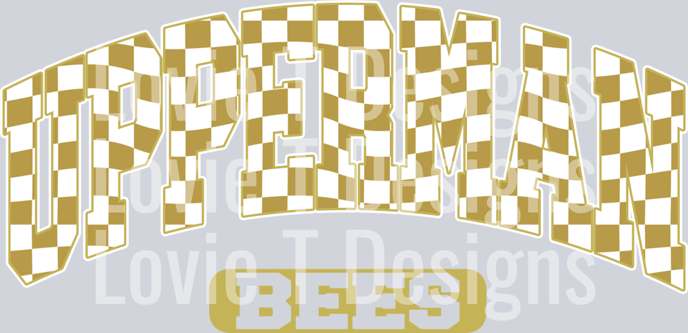 UPPERMAN BEES VEGAS GOLD CHECKERS