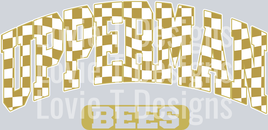 UPPERMAN BEES VEGAS GOLD CHECKERS