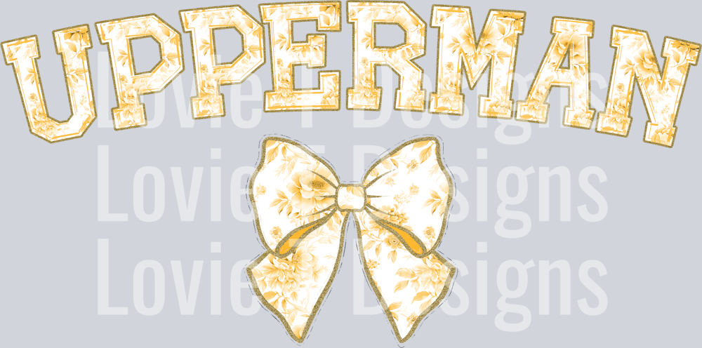 UPPERMAN YELLOW TOILE WITH BOW