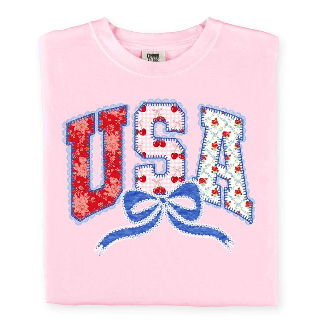 USA Cherry Bow – DTF Transfer