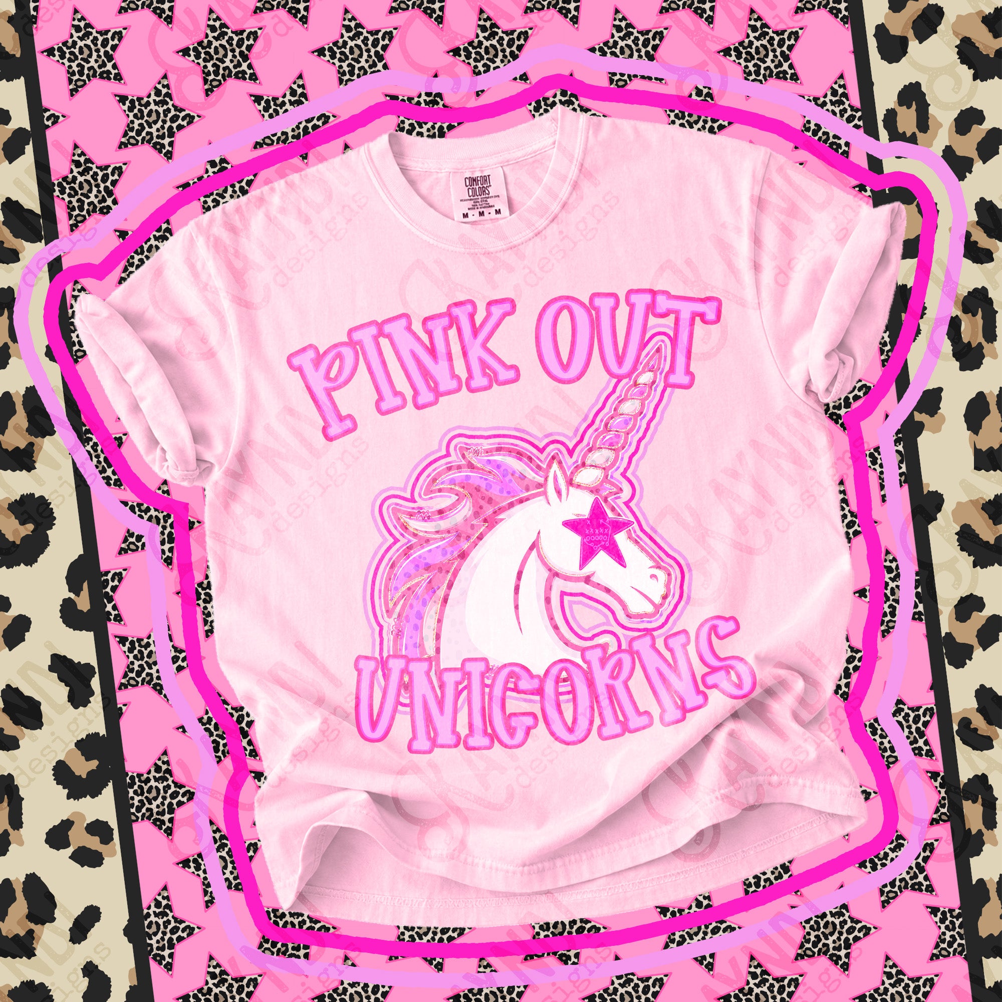 Pink Out Mascots Unicorns mockup