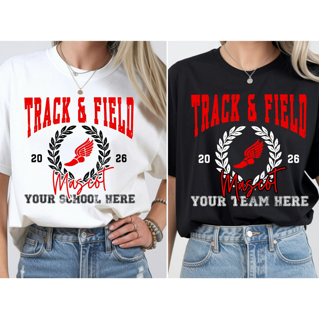 Track and Field Wreath customizable DTF transfer mockup