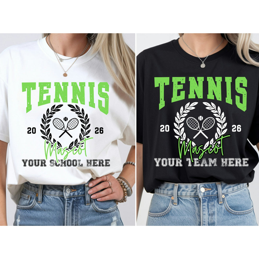 Tennis Wreath customizable DTF transfer mockup