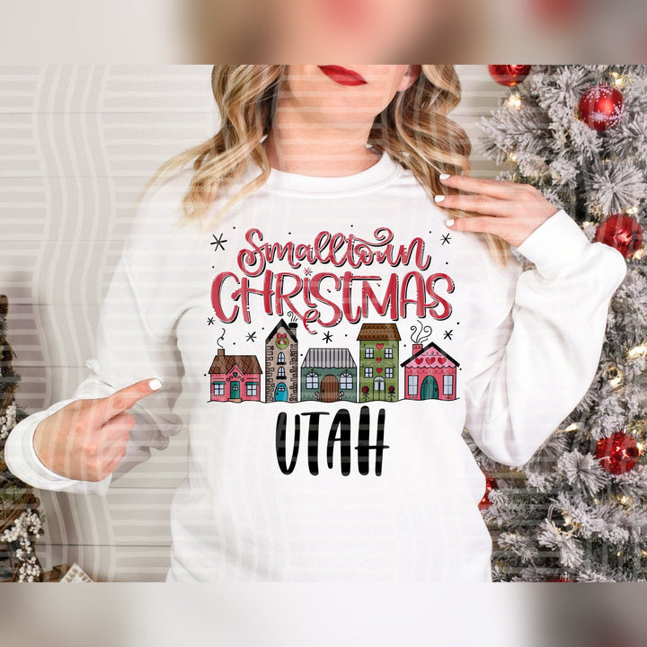 Utah Smalltown Christmas States DTF transfer