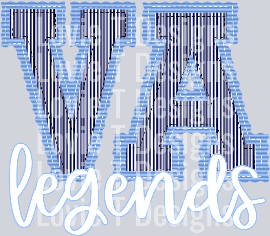 VA LEGENEDS COLUMBIA BLUE BASE NAVY TOP PREPSTER