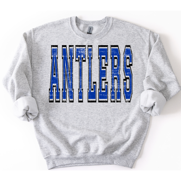 Varsity Oversized Antlers Royal and Black – DTF Transfer