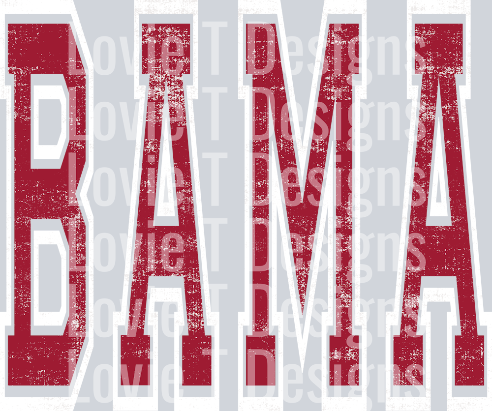 VARSITY OVERSIZED BAMA CRIMSON AND WHITE