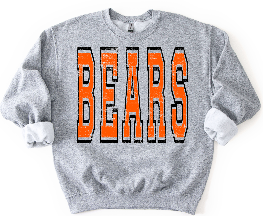 VARSITY OVERSIZED BEARS ORANGE AND BLACK