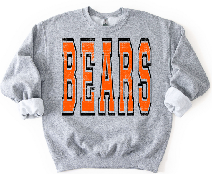 VARSITY OVERSIZED BEARS ORANGE AND BLACK