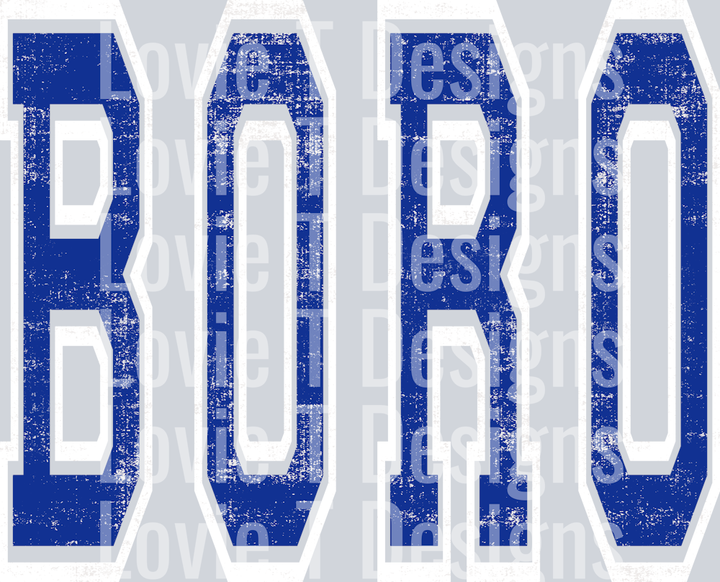 VARSITY OVERSIZED BORO ROYAL AND WHITE