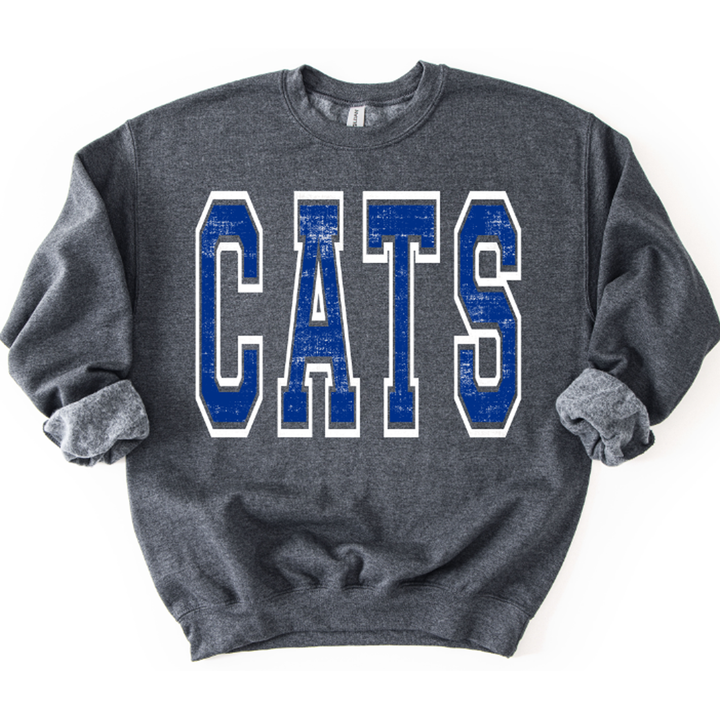 Varsity Oversized Cats Royal and White – DTF Transfer