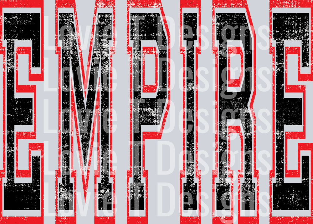 VARSITY OVERSIZED EMPIRE BLACK AND RED