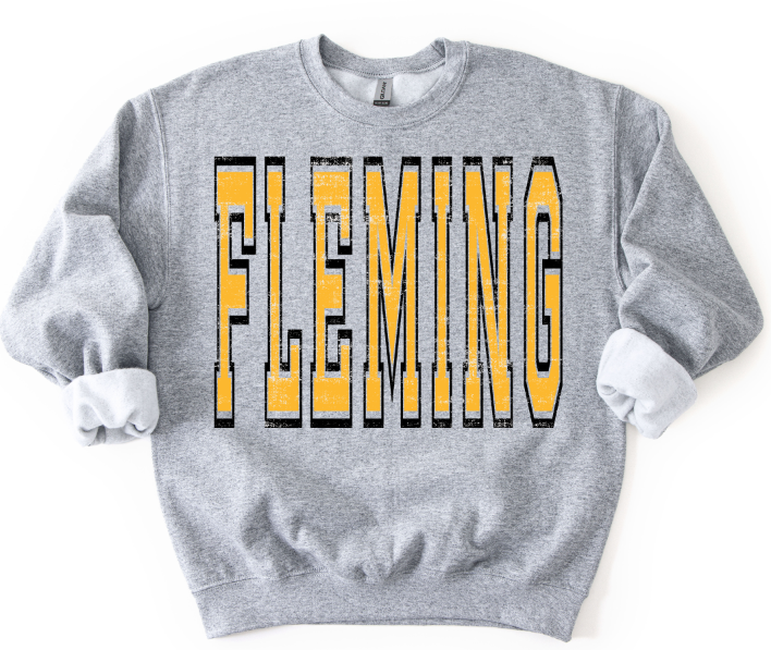 VARSITY OVERSIZED FLEMING GOLD AND BLACK